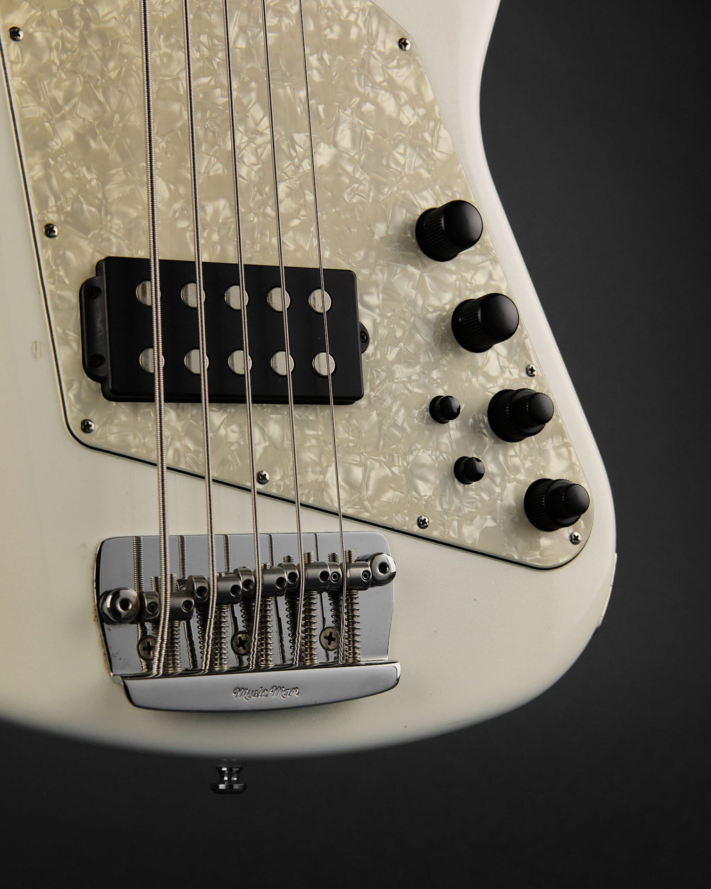 2010 Ernie Ball Music Man Big Al 5 H White Pearl