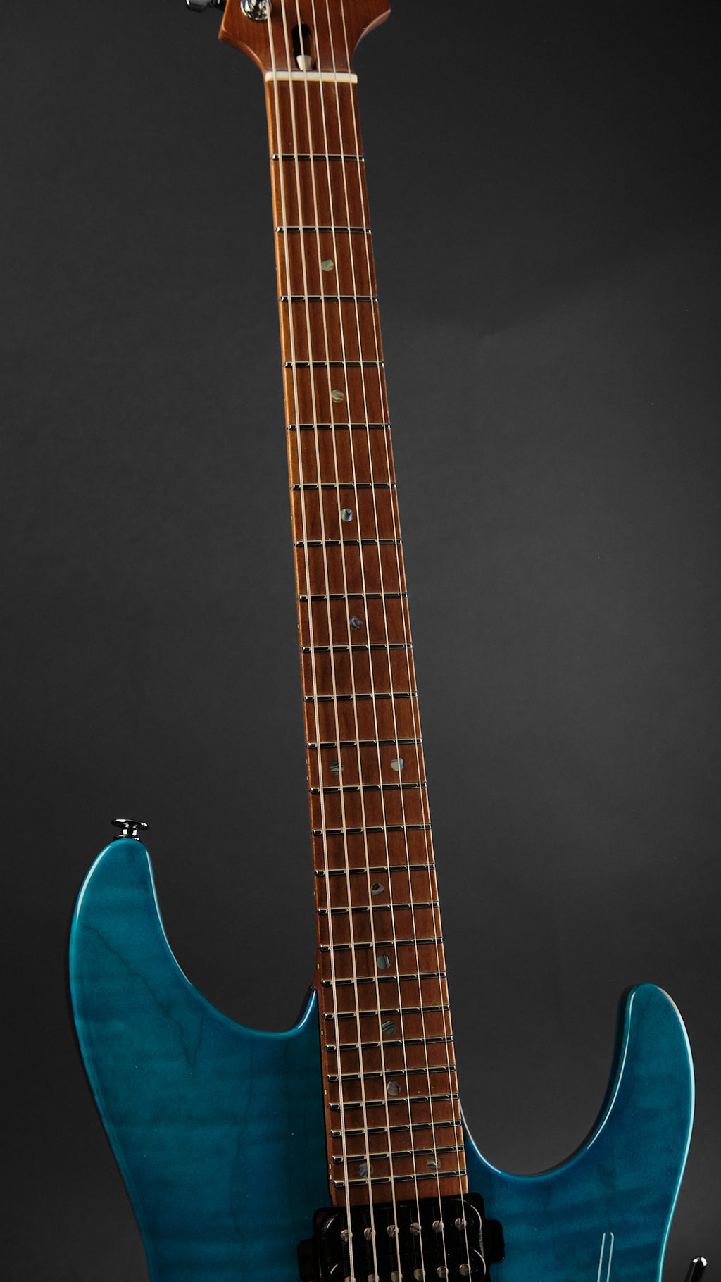 2022 Ibanez MM1 Prestige Martin Miller Signature Transparent Aqua Blue