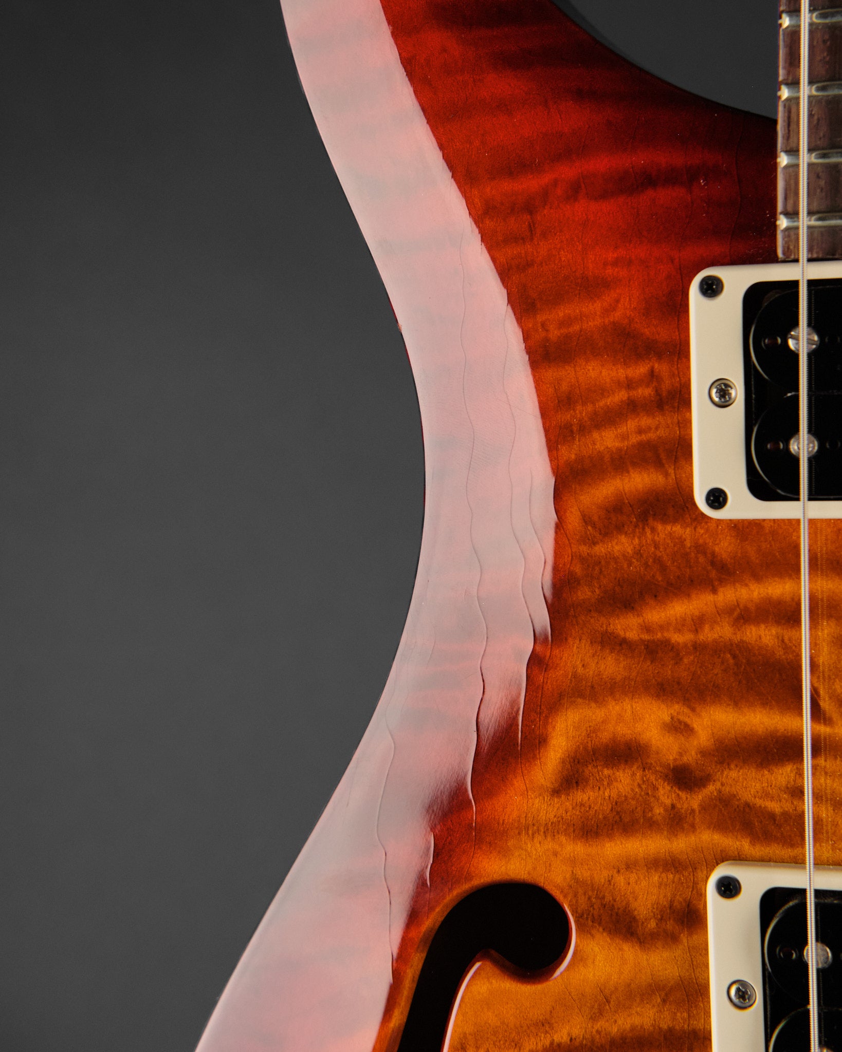 2020 PRS S2 Custom 22 Semi-Hollow Dark Cherry Sunburst
