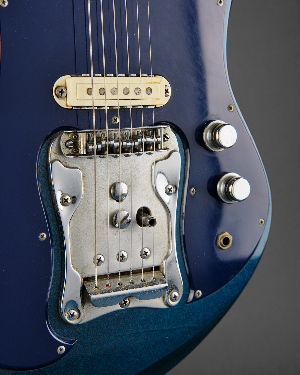1960s Guyatone LG-350 Sharp 5 Metallic Blue