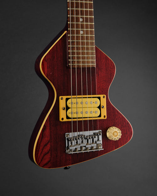 1980s Hondo Chiquita Travel Guitar Red - body front | Replay Guitars