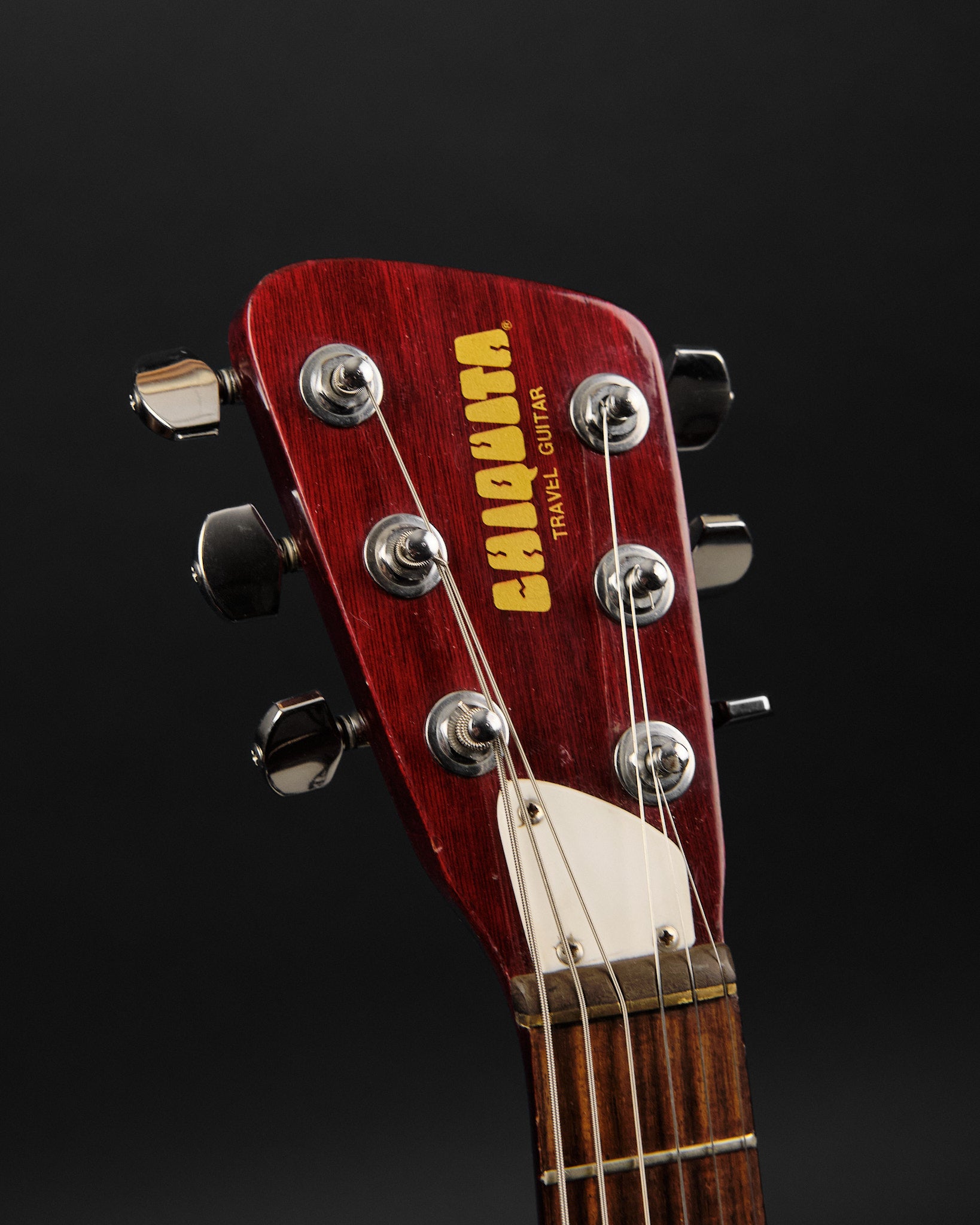 1980s Hondo Chiquita Travel Guitar Red