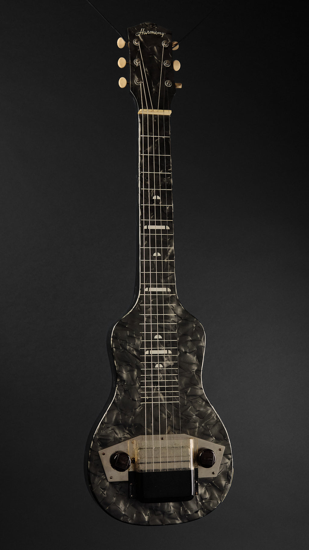 1953 Harmony H-4 Lap Steel Pearloid Grey