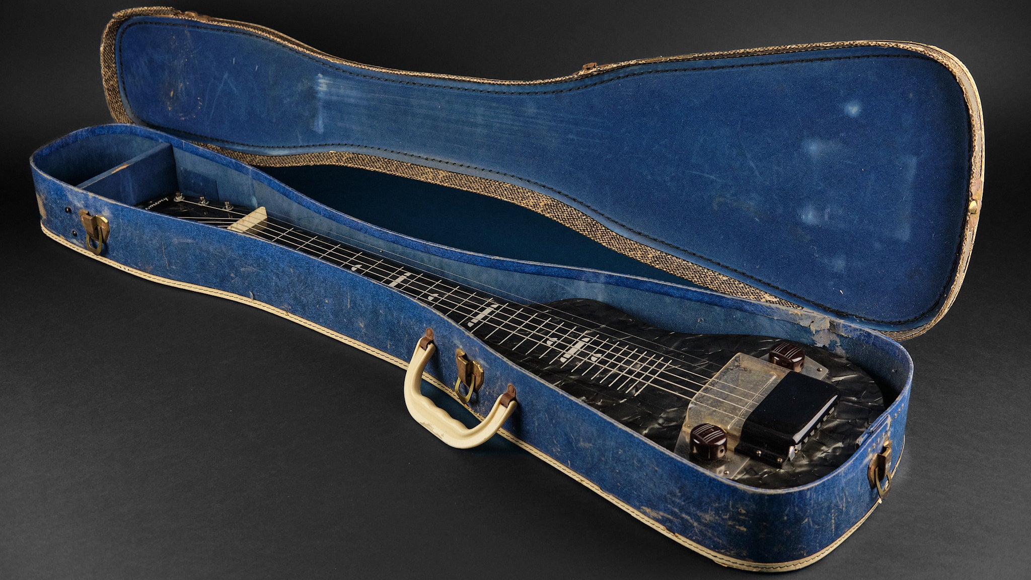 1953 Harmony H-4 Lap Steel Pearloid Grey