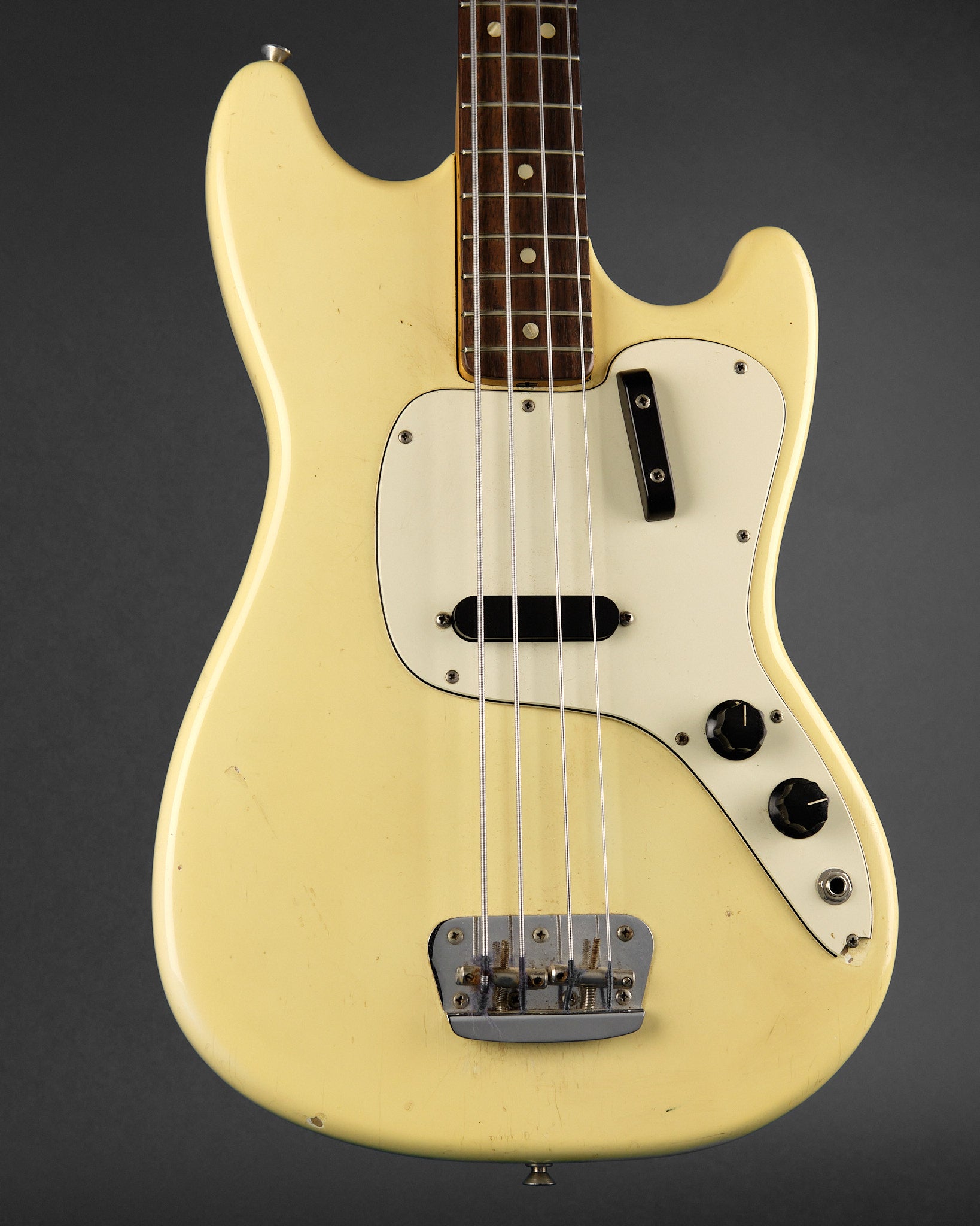1971 Fender Musicmaster Bass Olympic White