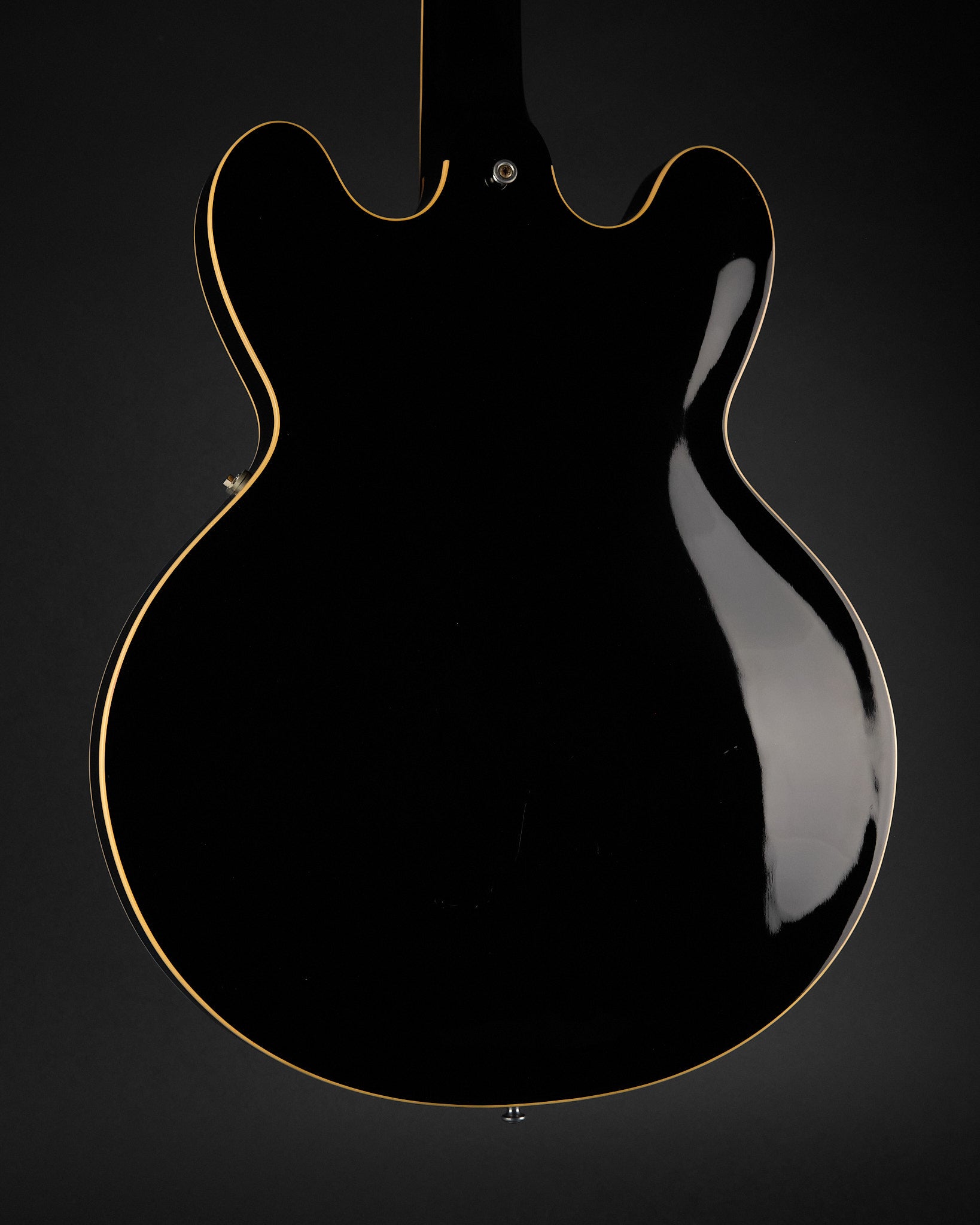 2006 Gibson Custom Shop Roy Orbison ES-335 Ebony - body back | Replay Guitars