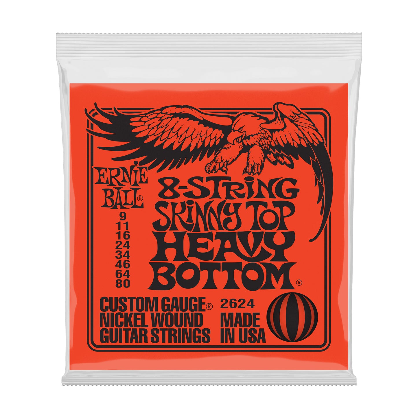 Ernie Ball Slinky Nickel Wound Electric Guitar Strings - 8 String