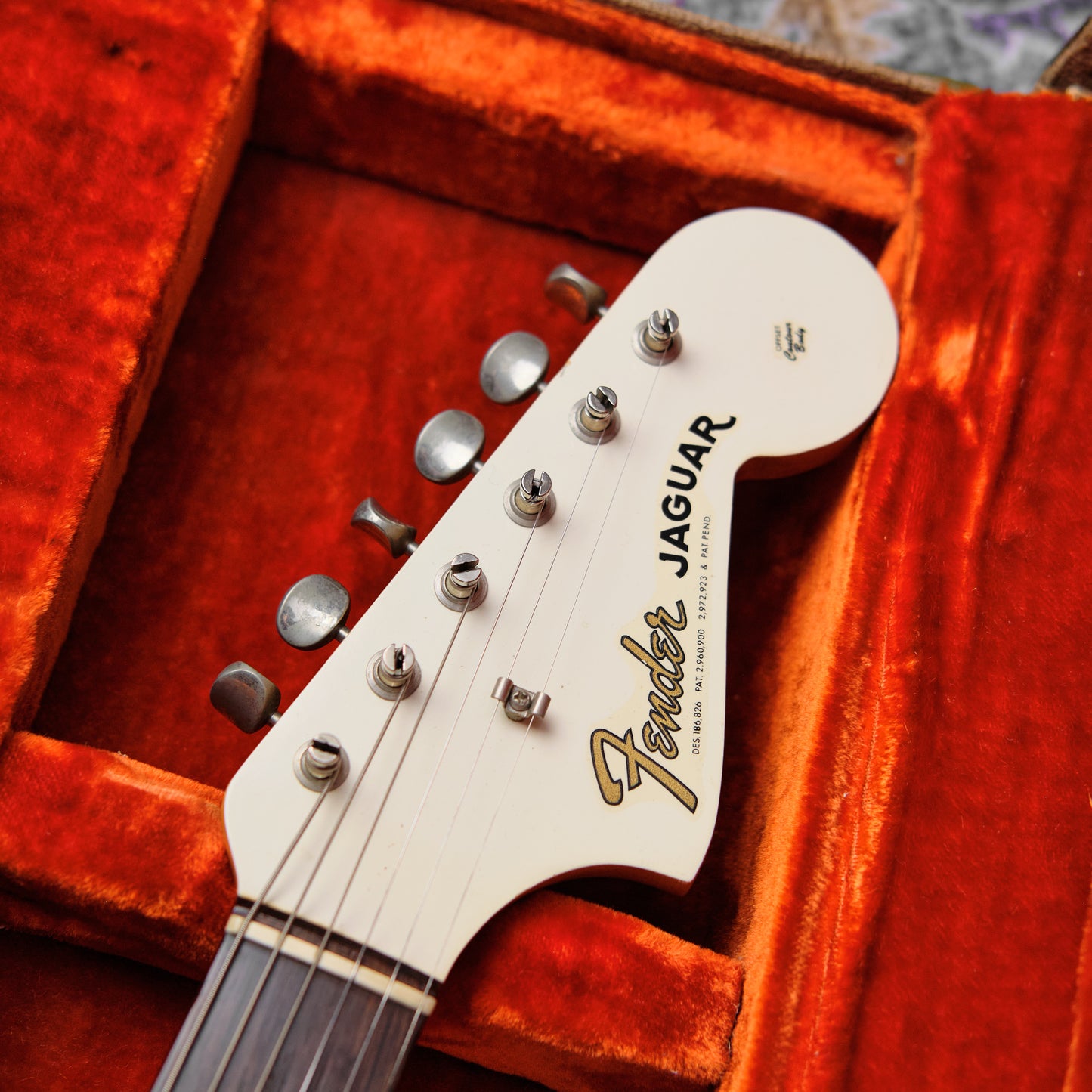 1963 Fender Jaguar Olympic White Matching Headstock