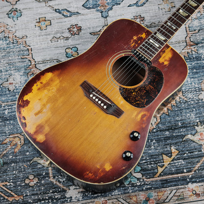 c1969 Gibson J-160E Cherry Sunburst