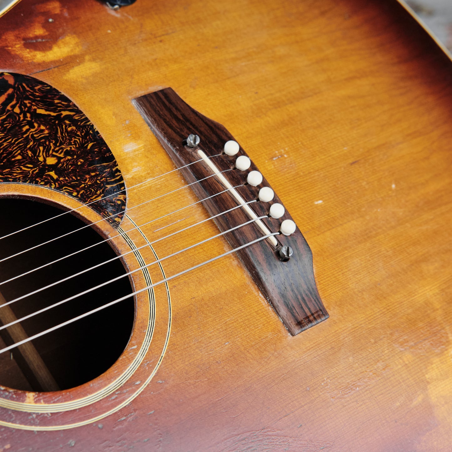 c1969 Gibson J-160E Cherry Sunburst