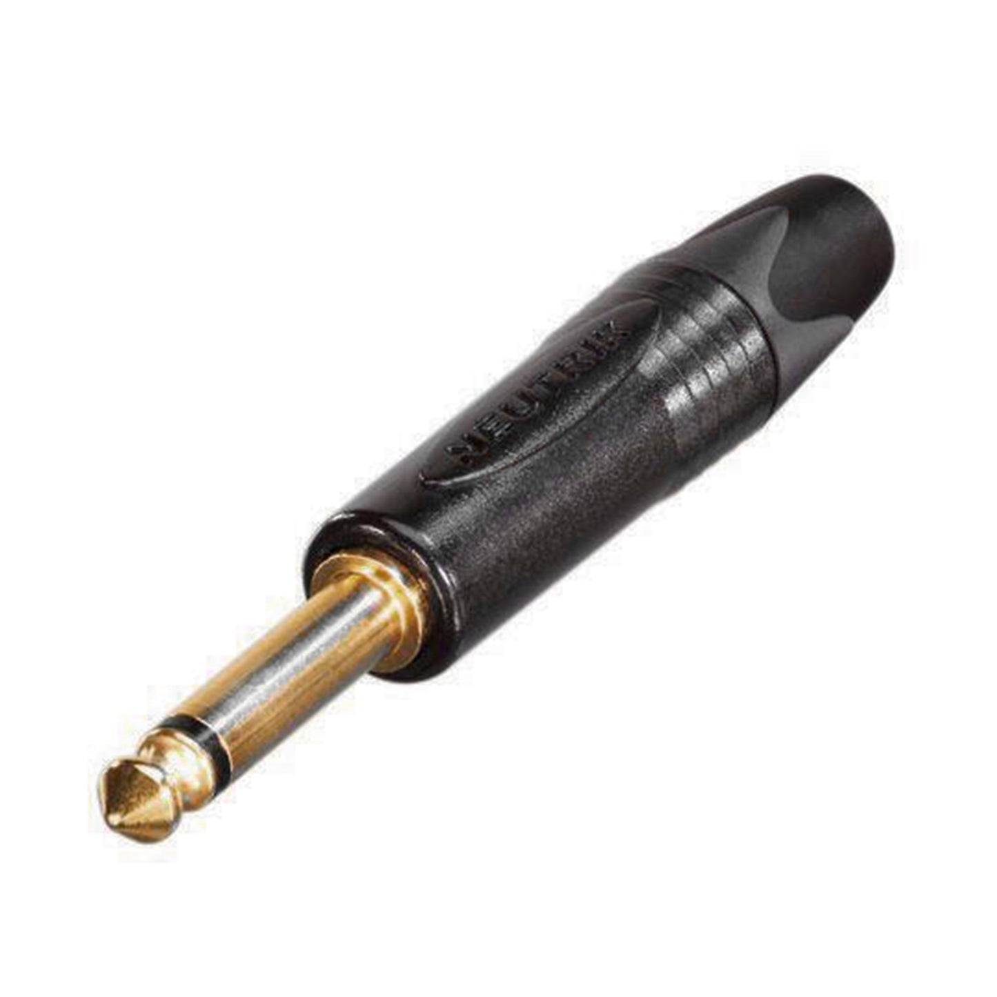 Neutrik 1/4" Mono Jack Plug Gold Contacts Black Shell